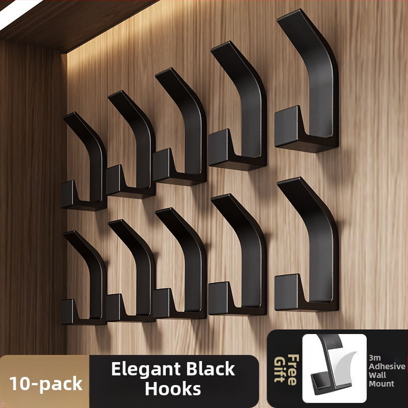 Αγκίστρι αυτοκόλλητο χωρίς τρύπες για κουζίνα και μπάνιο, ένας γάντζος, μοντέρνος μινιμαλισμός (Υλικό: πλαστικό; Φόρτωση: 5 kg; Στυλ: ένας γάντζος; Ποσότητα: 5–10)