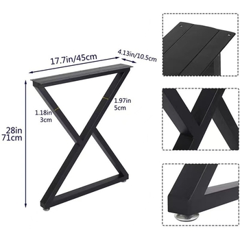 Μεταλλικά πόδια τραπεζιού – Xinpei, πόδια για γραφείο και τραπεζαρία, μοντέρνο μινιμαλιστικό στυλ, βαμμένο φινίρισμα