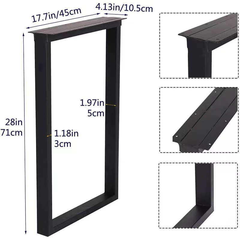 Metallist lauajalad – Xinpei, metallist jalad kirjutuslaudadele ja söögilauale, kaasaegne minimalistlik stiil, värvitud viimistlus