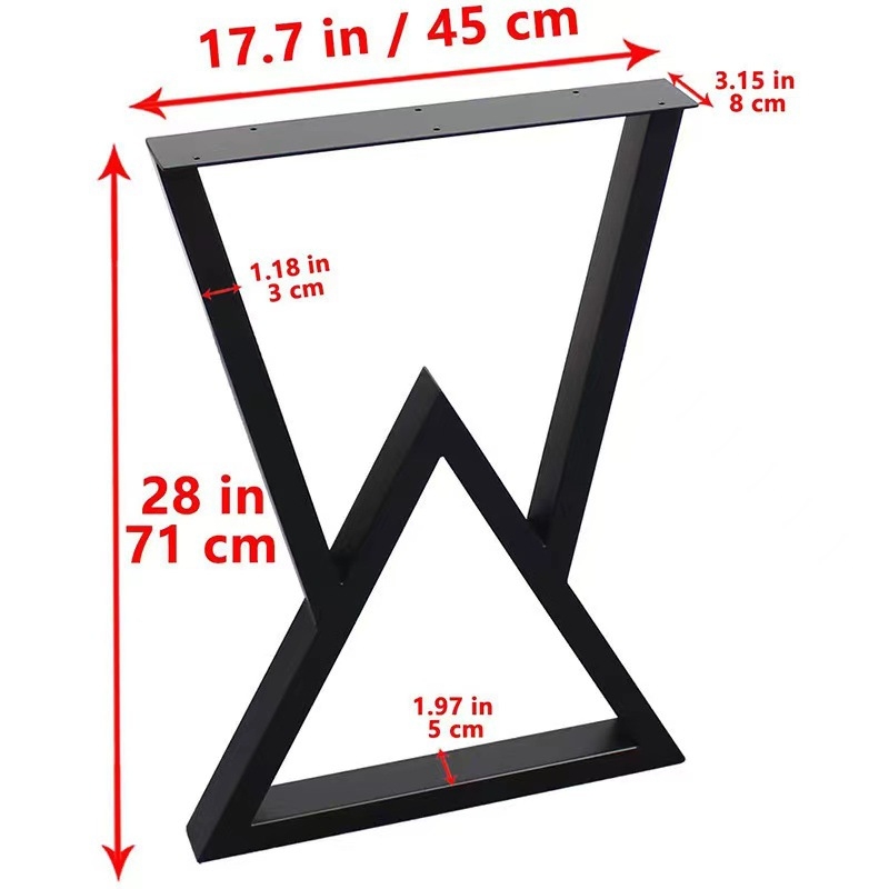 Metallist lauajalad – Xinpei, metallist jalad kirjutuslaudadele ja söögilauale, kaasaegne minimalistlik stiil, värvitud viimistlus
