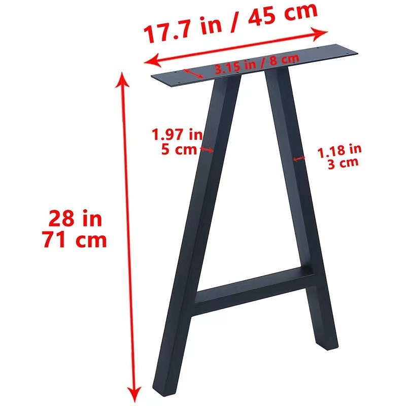 Metallist lauajalad – Xinpei, metallist jalad kirjutuslaudadele ja söögilauale, kaasaegne minimalistlik stiil, värvitud viimistlus