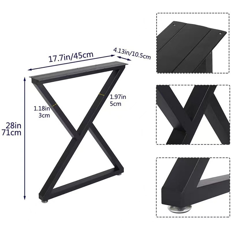 Metallist lauajalad – Xinpei, metallist jalad kirjutuslaudadele ja söögilauale, kaasaegne minimalistlik stiil, värvitud viimistlus