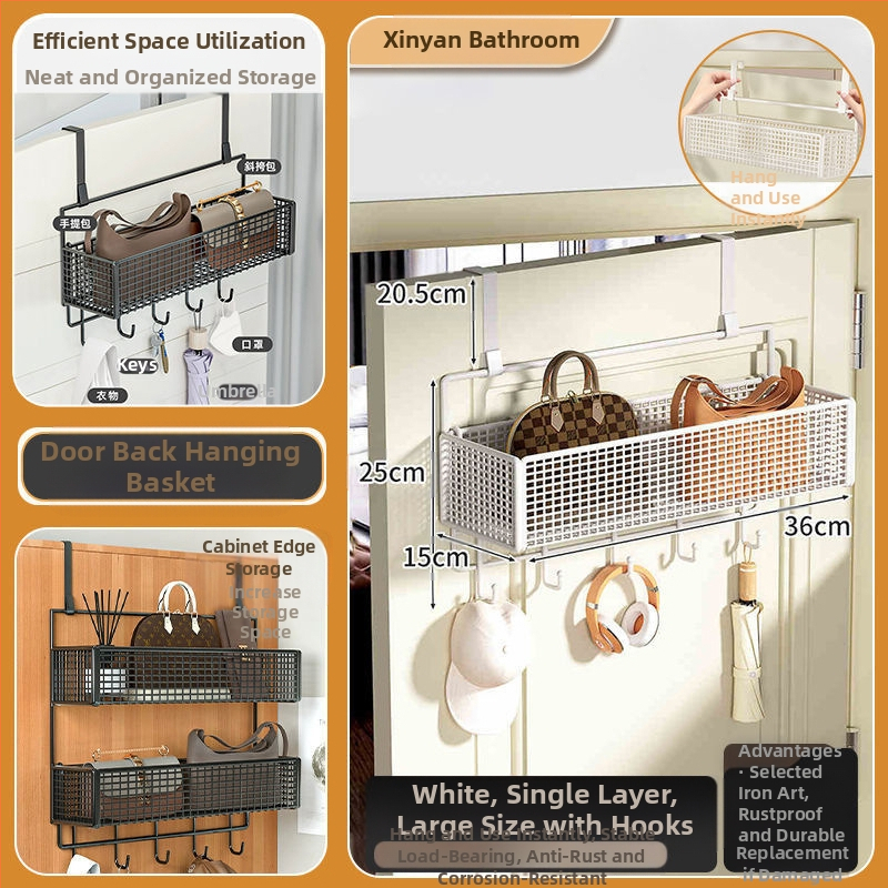Vasból készült ajtó mögötti fali tartó ruhadarabokkal, 1–3 szint, fúrás nélküli rögzítés, spray-plasztik felület, teherbírás 10–15 kg