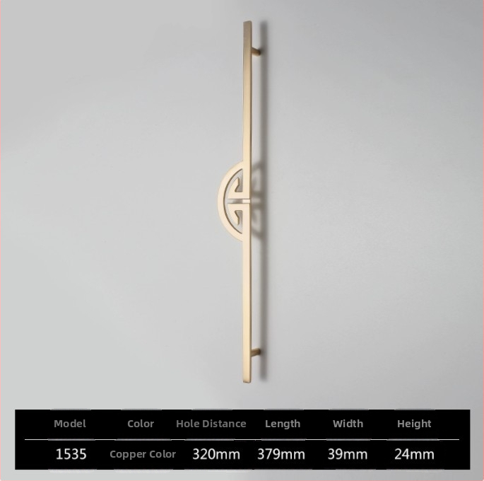 Λαβές για ντουλάπες και ντουλάπια, Νέος Κινέζικος Στυλ, Κράμα Ψευδάργύρου, Ηλεκτροπλατίωση, Μοντέλο 1533