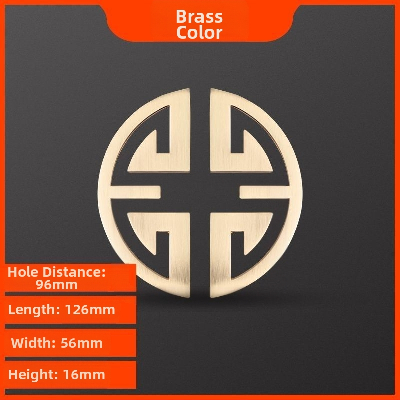 Λαβές για ντουλάπες και ντουλάπια, Νέος Κινέζικος Στυλ, Κράμα Ψευδάργύρου, Ηλεκτροπλατίωση, Μοντέλο 1533