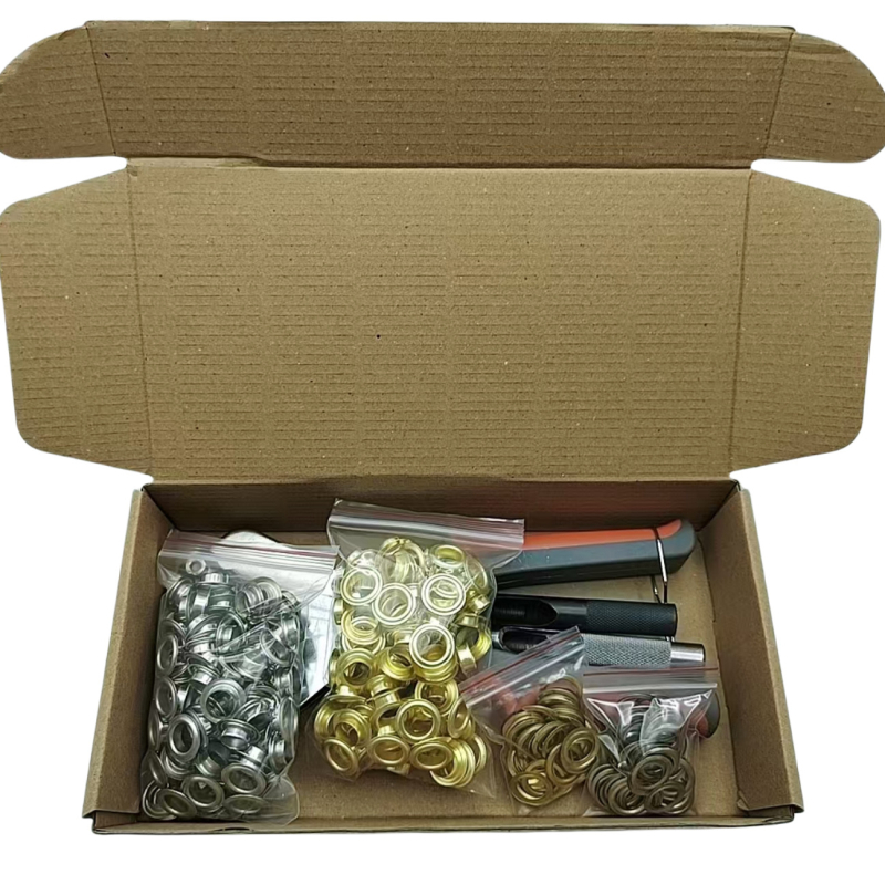 Unealtă manuală pentru ochiuri pe țesături – construcție din fier și oțel carbon, clește pentru ochiuri cu ciocan, potrivită pentru îmbrăcăminte, genți și textile publicitare