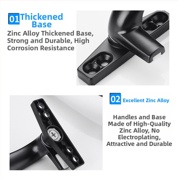 Λαβή παραθύρου – μοντέρνος μινιμαλιστικός σχεδιασμός, μοντέλο 050, υλικό: κράμα ψευδάργύρου