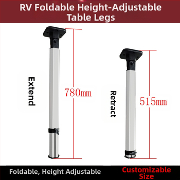 RV αναδιπλούμενο πόδι τραπεζιού — BT-FZ05, αλουμινίου κράμα, συμβατό με RV