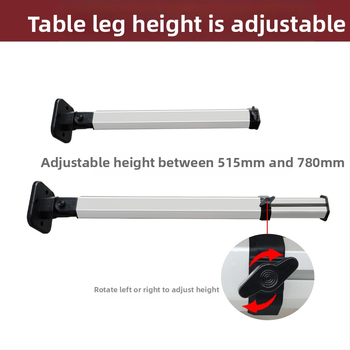 RV αναδιπλούμενο πόδι τραπεζιού — BT-FZ05, αλουμινίου κράμα, συμβατό με RV