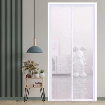 Антикомарна завеса за врата към климатик с магнитна диамантена мрежа и лепяща лента; Материал: мрежа за врати; Подходяща за спалня, балкон и търговски обекти; Стил: модерен минимализъм; Шарки: ивици, едноцветна, квадрати