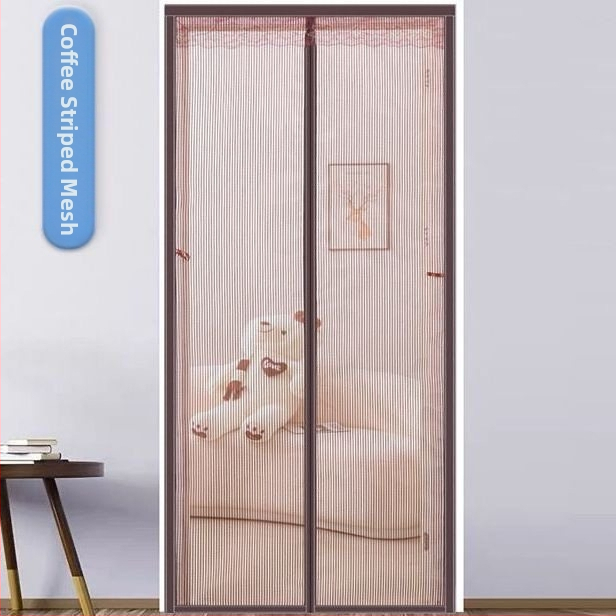 Κουρτίνα πόρτας αντιμουσουλίνων για κλιματιστικό με μαγνητικό διαμαντωδές πλέγμα και Velcro κούμπωμα; Υλικό: πλέγμα πόρτας; Κατάλληλη για υπνοδωμάτιο, μπαλκόνι και εμπορικούς χώρους; Στυλ: μοντέρνος μινιμαλισμός; Μοτίβο: ρίγες, μονόχρωμο, τετράγωνα