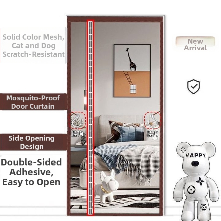 Κουρτίνα πόρτας αντιμουσουλίνων για κλιματιστικό με μαγνητικό διαμαντωδές πλέγμα και Velcro κούμπωμα; Υλικό: πλέγμα πόρτας; Κατάλληλη για υπνοδωμάτιο, μπαλκόνι και εμπορικούς χώρους; Στυλ: μοντέρνος μινιμαλισμός; Μοτίβο: ρίγες, μονόχρωμο, τετράγωνα