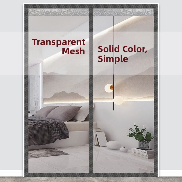 Κουρτίνα πόρτας αντιμουσουλίνων για κλιματιστικό με μαγνητικό διαμαντωδές πλέγμα και Velcro κούμπωμα; Υλικό: πλέγμα πόρτας; Κατάλληλη για υπνοδωμάτιο, μπαλκόνι και εμπορικούς χώρους; Στυλ: μοντέρνος μινιμαλισμός; Μοτίβο: ρίγες, μονόχρωμο, τετράγωνα