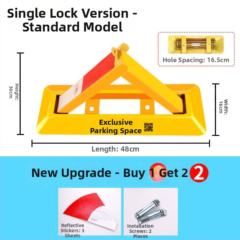 Χειροκίνητο κλείδωμα πάρκινγκ για γκαράζ με παχύτερο σταθερό στύλο