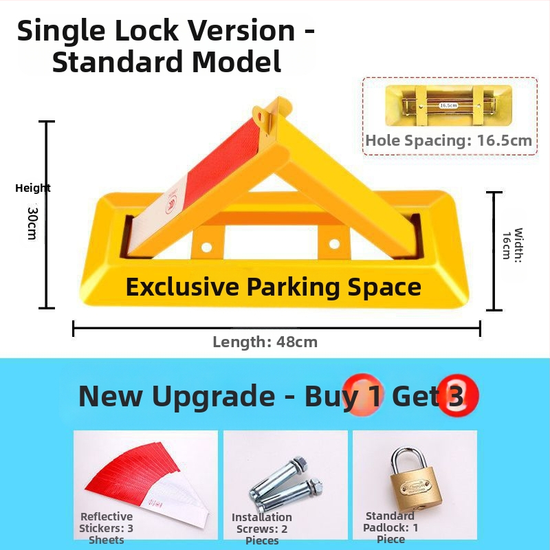 Χειροκίνητο κλείδωμα πάρκινγκ για γκαράζ με παχύτερο σταθερό στύλο