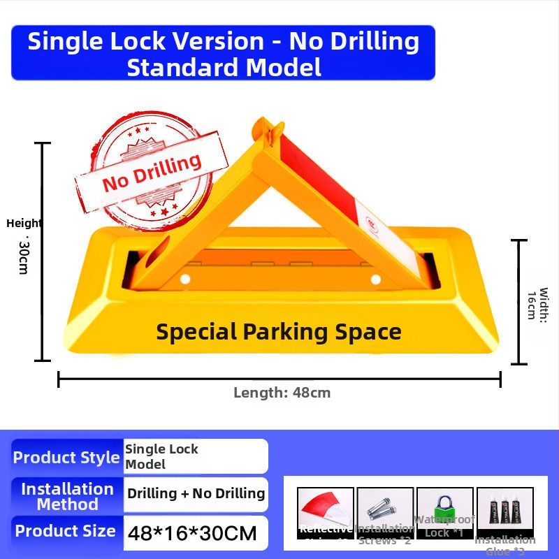 Χειροκίνητο κλείδωμα πάρκινγκ για γκαράζ με παχύτερο σταθερό στύλο