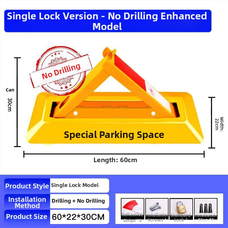 Χειροκίνητο κλείδωμα πάρκινγκ για γκαράζ με παχύτερο σταθερό στύλο
