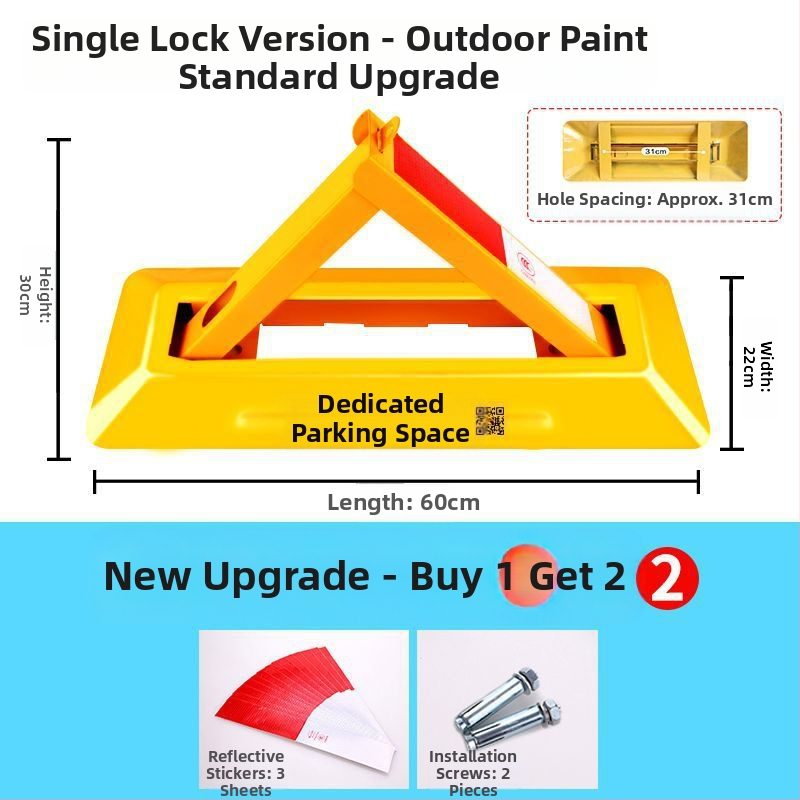 Χειροκίνητο κλείδωμα πάρκινγκ για γκαράζ με παχύτερο σταθερό στύλο