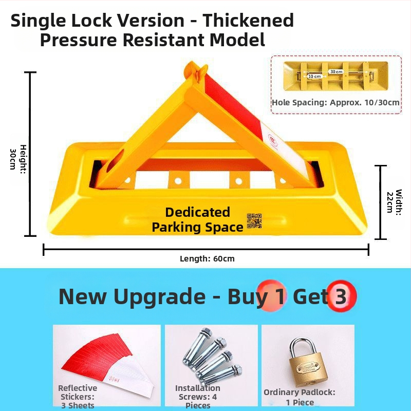 Χειροκίνητο κλείδωμα πάρκινγκ για γκαράζ με παχύτερο σταθερό στύλο