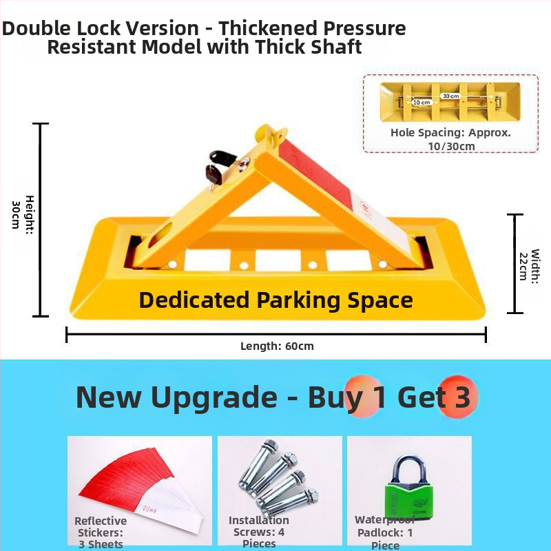 Χειροκίνητο κλείδωμα πάρκινγκ για γκαράζ με παχύτερο σταθερό στύλο