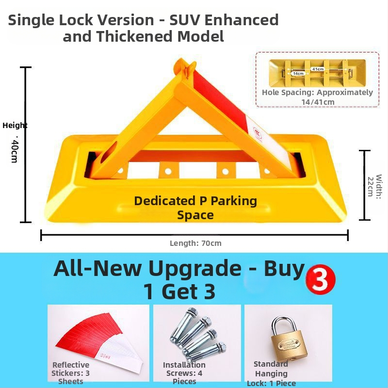 Χειροκίνητο κλείδωμα πάρκινγκ για γκαράζ με παχύτερο σταθερό στύλο