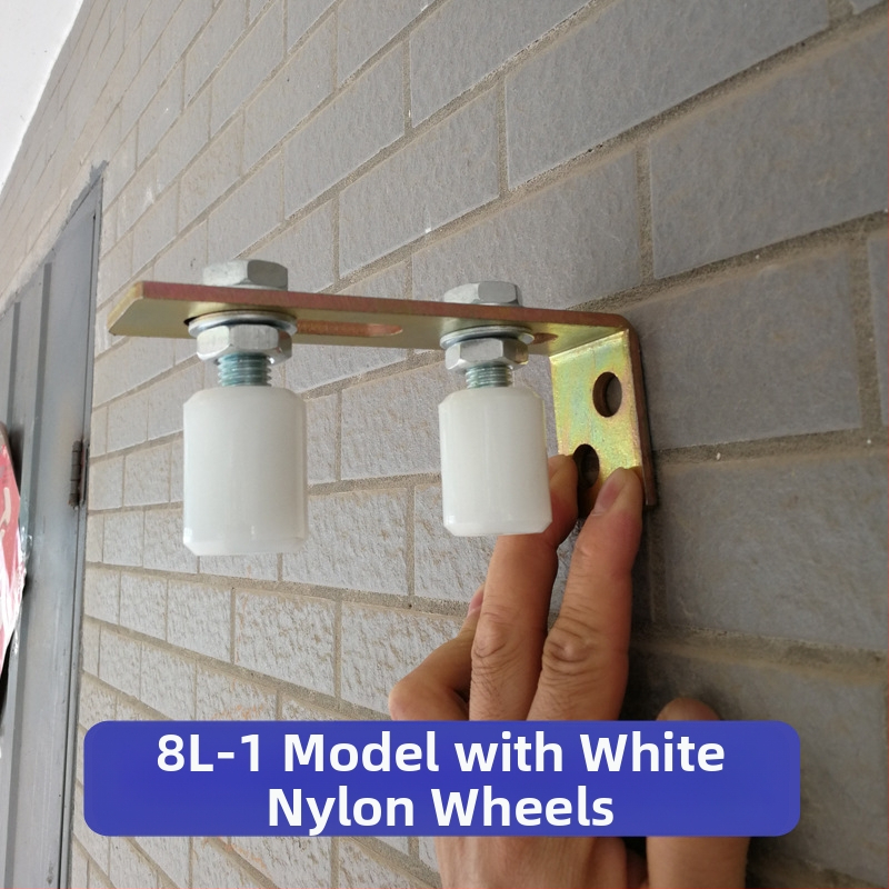 Найлонова плъзгаща врата ролка с двойна ролка и пластмасова шайба; фиксиран водач, модел 8l-1 / 8l-2
