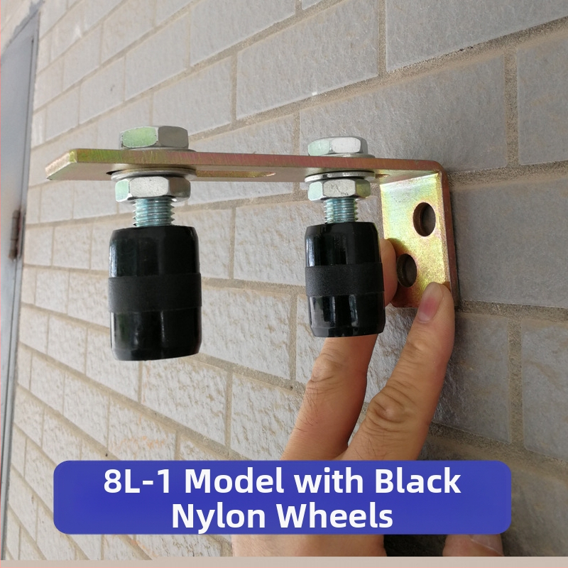 Найлонова плъзгаща врата ролка с двойна ролка и пластмасова шайба; фиксиран водач, модел 8l-1 / 8l-2