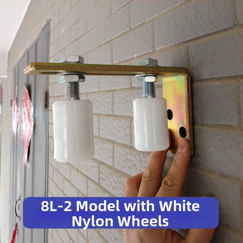 Найлонова плъзгаща врата ролка с двойна ролка и пластмасова шайба; фиксиран водач, модел 8l-1 / 8l-2