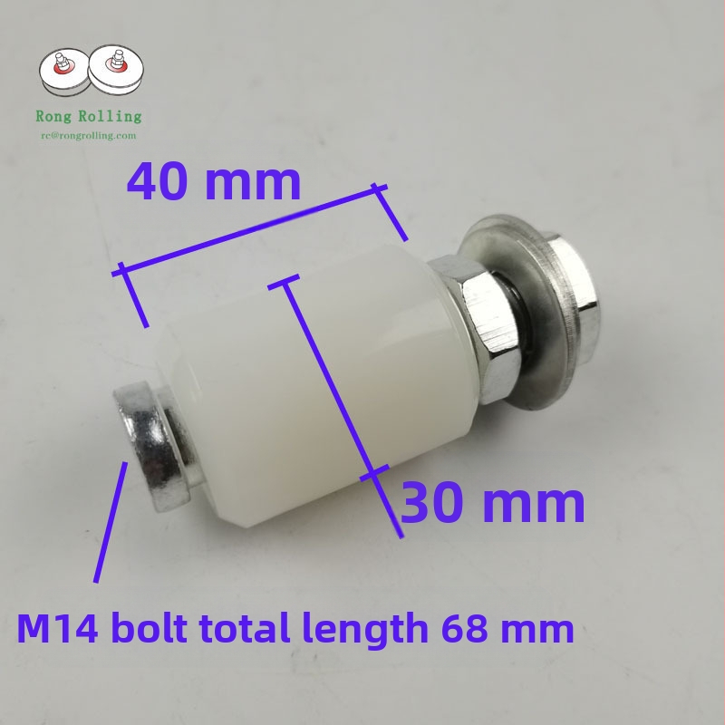 Найлонова плъзгаща врата ролка с двойна ролка и пластмасова шайба; фиксиран водач, модел 8l-1 / 8l-2