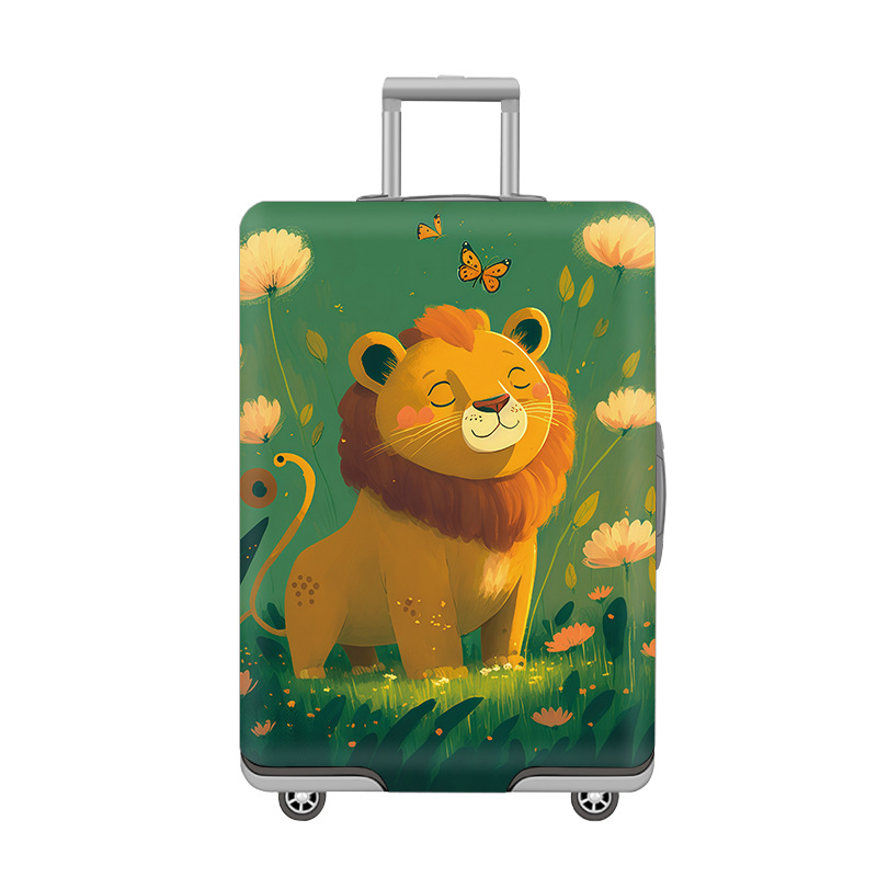 Удебелен еластичен калъф за багаж с персонализиран печат, цип за закопчаване, лека дишаща полиестрова материя, износоустойчива защита за пътуване