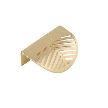 Κρυφή λαβή ντουλαπιού σε σχήμα φύλλου, από κράμα ψευδαργύρου, φινίρισμα ηλεκτροπλατίνας, μοντέλο 9995, Jiaao