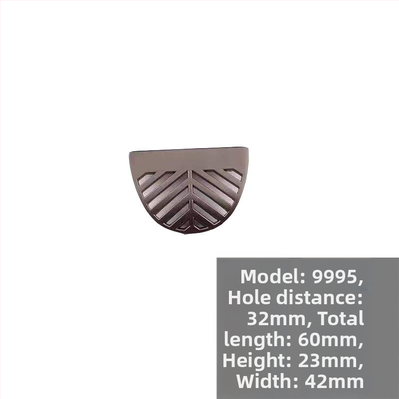 Κρυφή λαβή ντουλαπιού σε σχήμα φύλλου, από κράμα ψευδαργύρου, φινίρισμα ηλεκτροπλατίνας, μοντέλο 9995, Jiaao