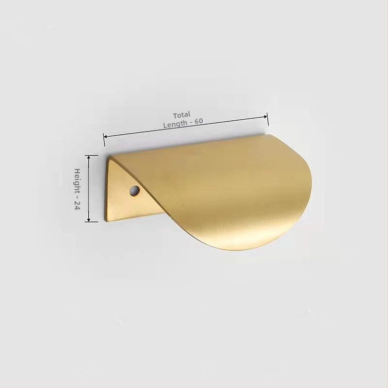 Κρυφή λαβή ντουλαπιού σε σχήμα φύλλου, από κράμα ψευδαργύρου, φινίρισμα ηλεκτροπλατίνας, μοντέλο 9995, Jiaao