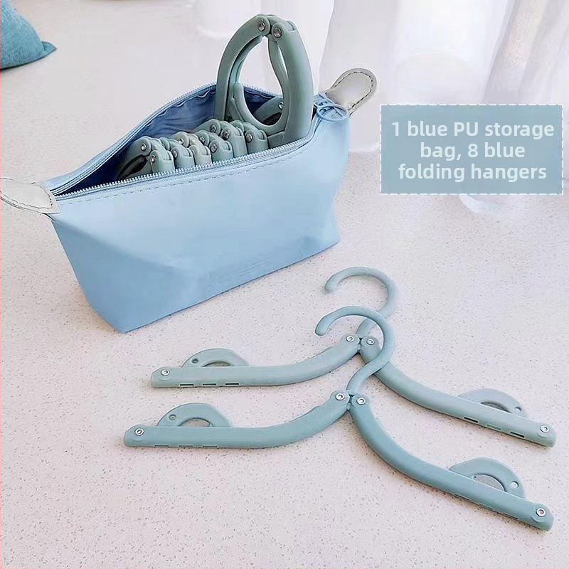 Πτυσσόμενη κρεμάστρα ταξιδιού για ρούχα - φορητός πλαστικός στεγνωτήρας ρούχων, σετ 8 τεμαχίων, μοντέρνος μινιμαλιστικός σχεδιασμός