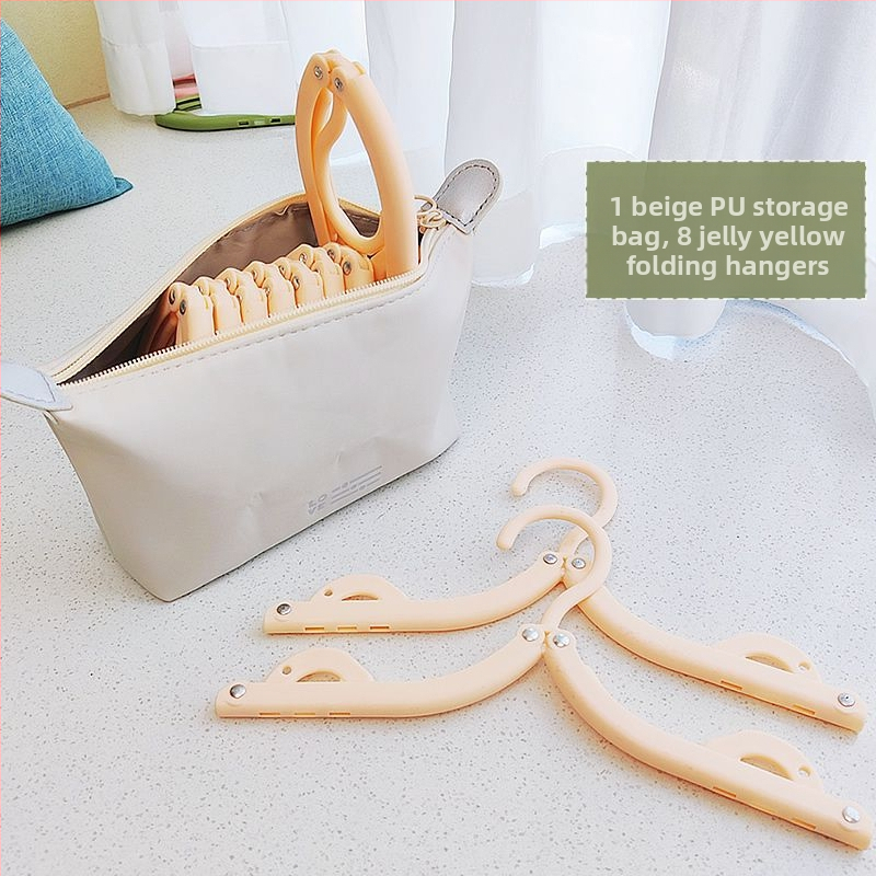 Πτυσσόμενη κρεμάστρα ταξιδιού για ρούχα - φορητός πλαστικός στεγνωτήρας ρούχων, σετ 8 τεμαχίων, μοντέρνος μινιμαλιστικός σχεδιασμός