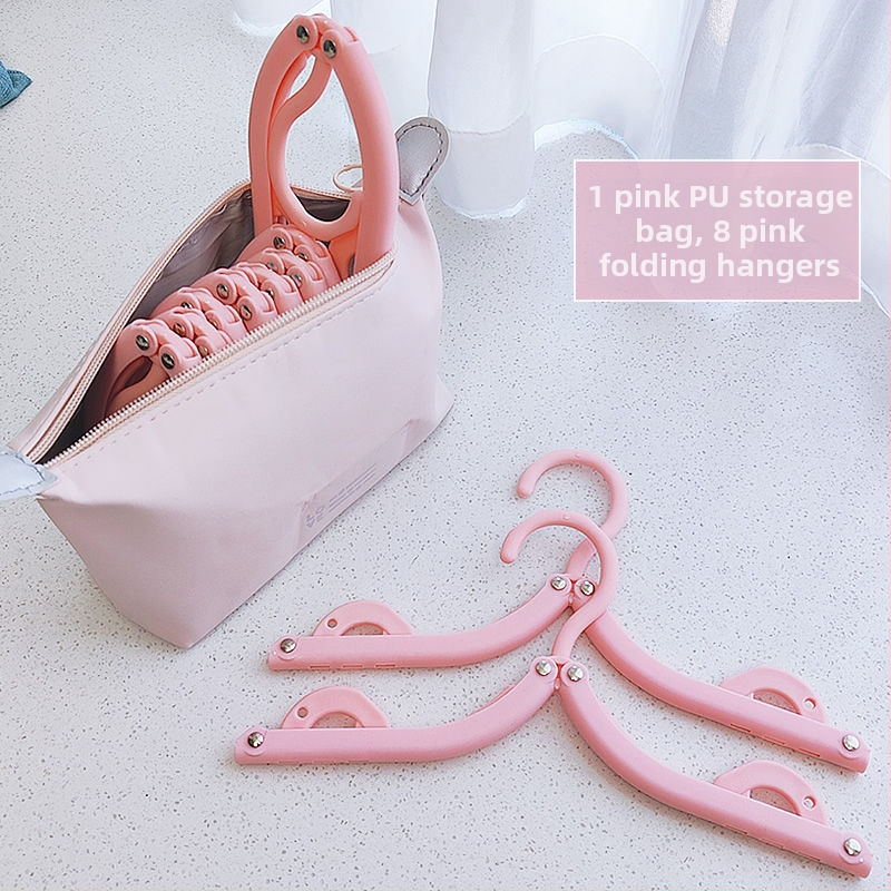 Πτυσσόμενη κρεμάστρα ταξιδιού για ρούχα - φορητός πλαστικός στεγνωτήρας ρούχων, σετ 8 τεμαχίων, μοντέρνος μινιμαλιστικός σχεδιασμός