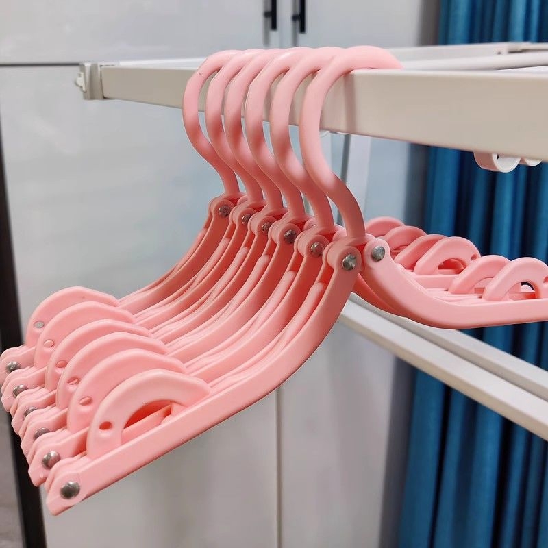 Πτυσσόμενη κρεμάστρα ταξιδιού για ρούχα - φορητός πλαστικός στεγνωτήρας ρούχων, σετ 8 τεμαχίων, μοντέρνος μινιμαλιστικός σχεδιασμός