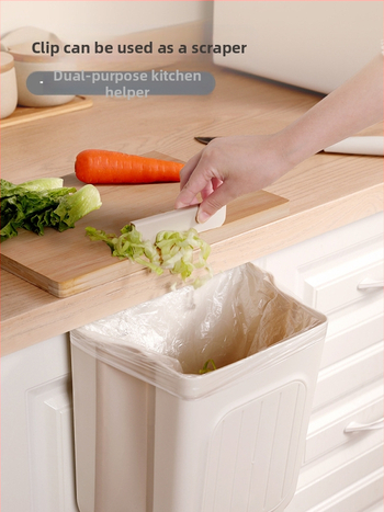 Επιτοίχιος διπλωτός πλαστικός κάδος απορριμμάτων κουζίνας, κυλινδρικού σχήματος, για πόρτες ντουλαπιών