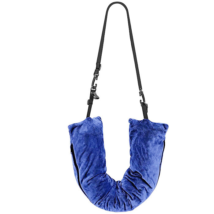 U-σχήματος ταξιδιωτικό μαξιλάρι με γέμιση μνήμης αφρού, Crystal Velvet ύφασμα, μοντέρνος μινιμαλιστικός σχεδιασμός