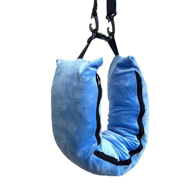 U-σχήματος ταξιδιωτικό μαξιλάρι με γέμιση μνήμης αφρού, Crystal Velvet ύφασμα, μοντέρνος μινιμαλιστικός σχεδιασμός