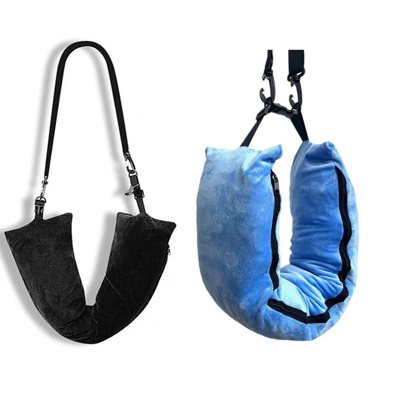 U-σχήματος ταξιδιωτικό μαξιλάρι με γέμιση μνήμης αφρού, Crystal Velvet ύφασμα, μοντέρνος μινιμαλιστικός σχεδιασμός