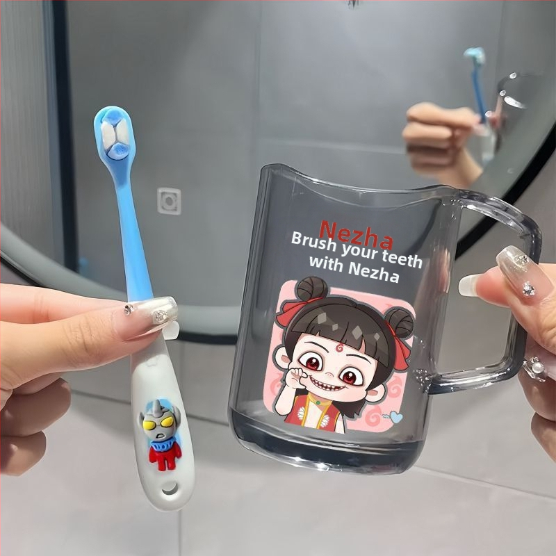 Παιδικό κύπελλο στοματικής έκπλυσης με οδοντόβουρτσα Nezha, πλαστικό