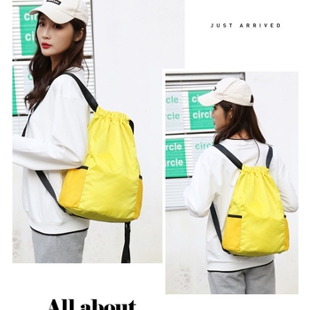 Σακίδιο με κορδόνια, ύφασμα Oxford, κάθετο τετράγωνο σχήμα, ανοιχτή τσέπη, διπλοί ιμάντες ώμου, χωρίς επένδυση