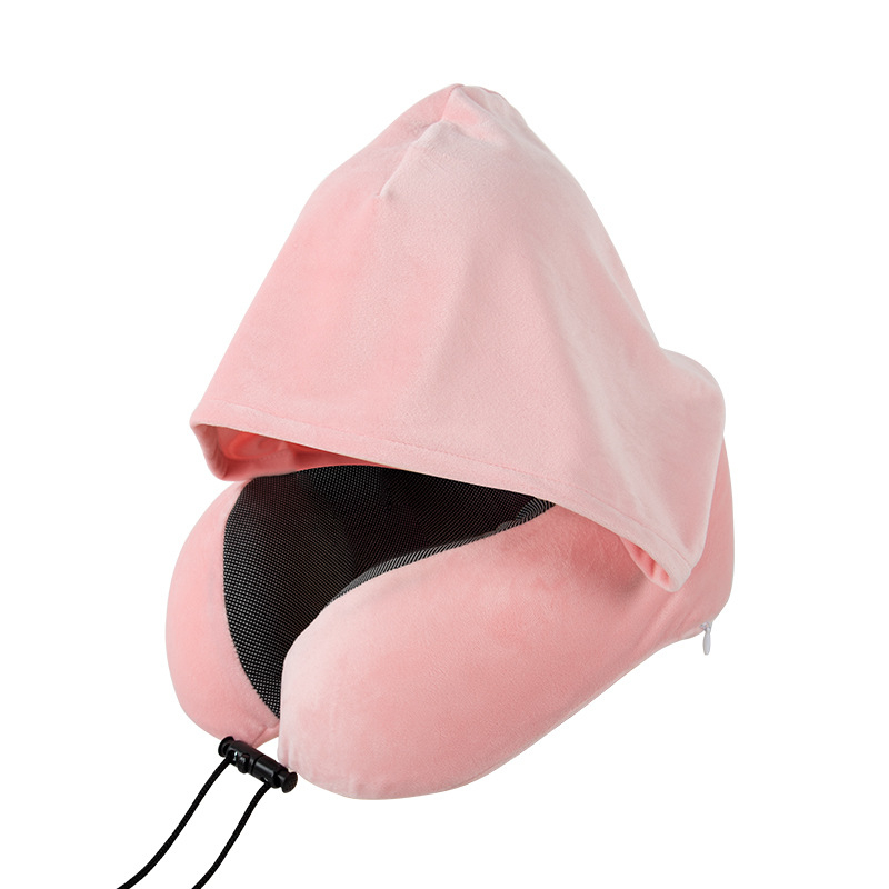 Μαξιλάρι σε σχήμα U για ταξίδια: μνήμη αφρού; κουκούλα; αποσπώμενο κάλυμμα; ύφασμα κατιονικό; μοντέρνο μινιμαλιστικό στυλ; βάρος ≤0.5 кг