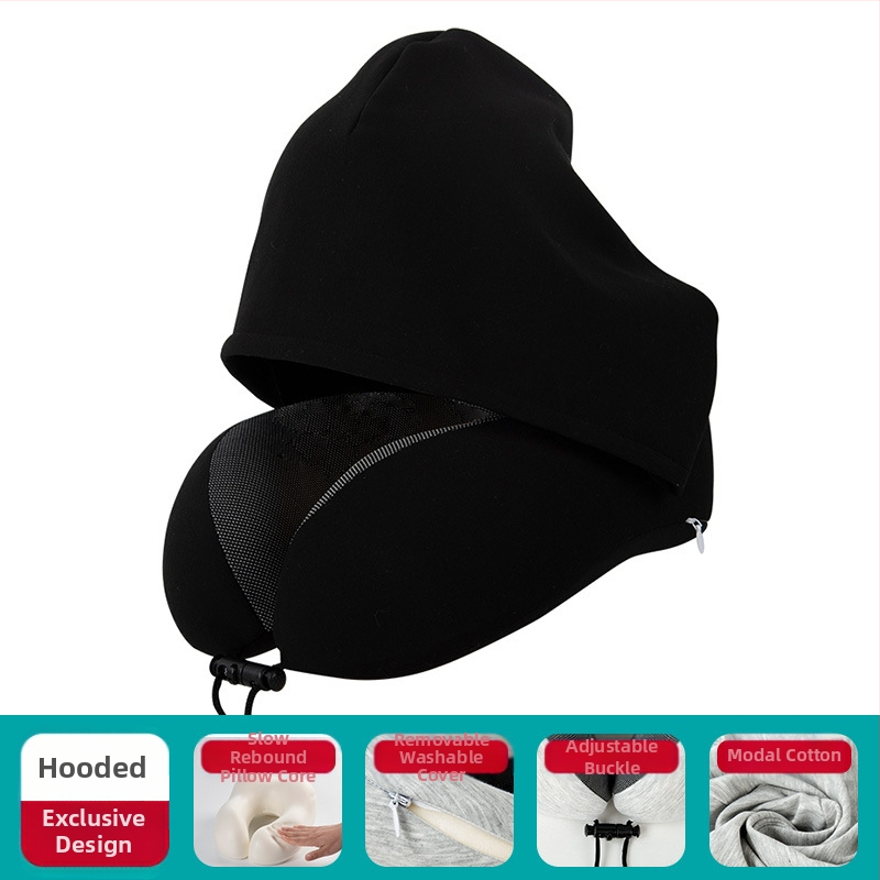 Μαξιλάρι σε σχήμα U για ταξίδια: μνήμη αφρού; κουκούλα; αποσπώμενο κάλυμμα; ύφασμα κατιονικό; μοντέρνο μινιμαλιστικό στυλ; βάρος ≤0.5 кг