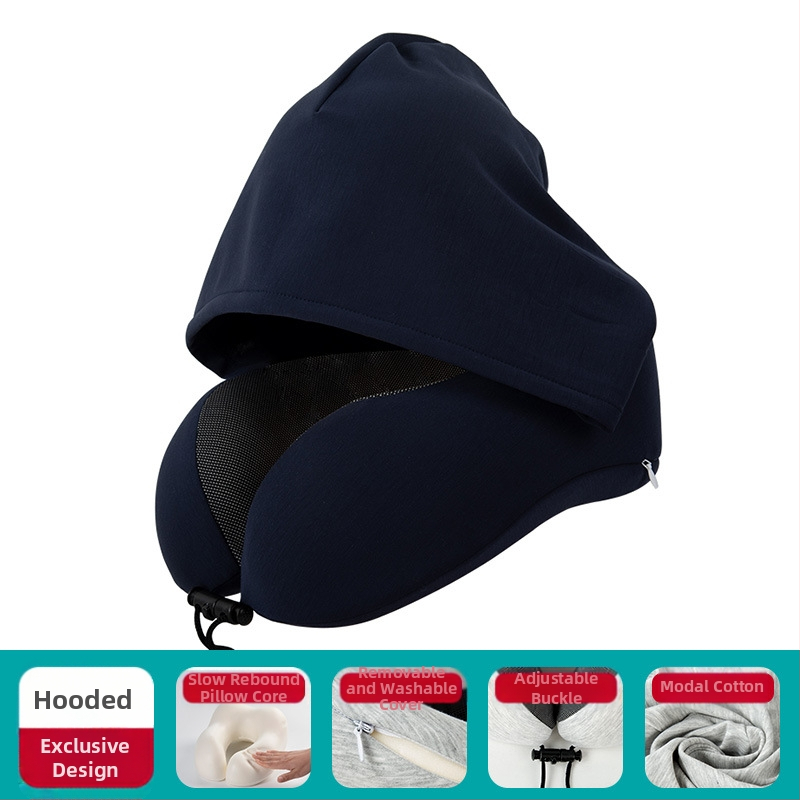 Μαξιλάρι σε σχήμα U για ταξίδια: μνήμη αφρού; κουκούλα; αποσπώμενο κάλυμμα; ύφασμα κατιονικό; μοντέρνο μινιμαλιστικό στυλ; βάρος ≤0.5 кг