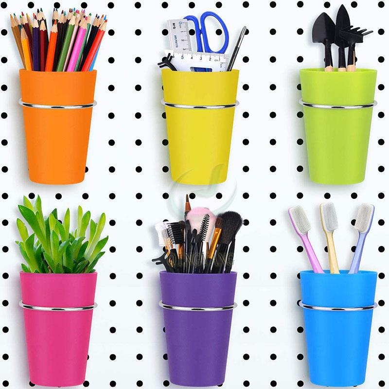 Πίνακας οπών (pegboard) για γραφείο – καθολικός οργανωτής εργαλείων, συμβατός με πίνακα οπών με κυκλικές οπές, απόσταση οπών 2,5 cm, δύο επιλογές τοποθέτησης