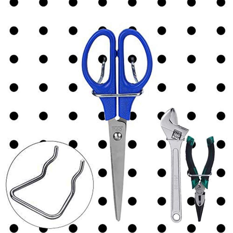 Πίνακας οπών (pegboard) για γραφείο – καθολικός οργανωτής εργαλείων, συμβατός με πίνακα οπών με κυκλικές οπές, απόσταση οπών 2,5 cm, δύο επιλογές τοποθέτησης