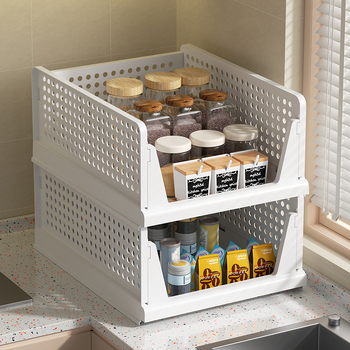 Πλαστικό καλάθι αποθήκευσης ρούχων με στοιβαζόμενα διαμερίσματα τύπου συρταριών, οργάνωση ντουλάπας, μοντέλο 335, 1-4 καλάθια, μοντέρνο μινιμαλιστικό στυλ