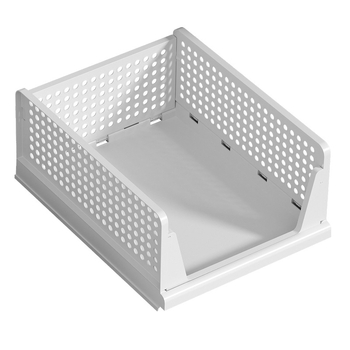 Πλαστικό καλάθι αποθήκευσης ρούχων με στοιβαζόμενα διαμερίσματα τύπου συρταριών, οργάνωση ντουλάπας, μοντέλο 335, 1-4 καλάθια, μοντέρνο μινιμαλιστικό στυλ